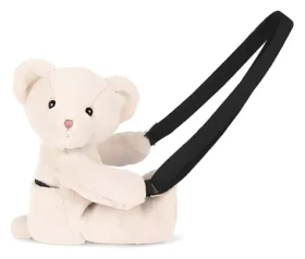 DOUDOU Plyšová taška přes rameno Medvídek béžová 30 cm / od 2 let (DC4378)
