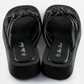 Černé dámské pantofle podrážkou černá XL (42) model 17352335 Mix Feel