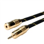 Oehlbach jack audio prodlužovací kabel [1x jack zástrčka 3,5 mm - 1x jack zásuvka 3,5 mm] 5.00 m černá pozlacené kontakty Oehlbac