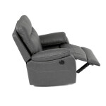 TV a relaxační křeslo s elektrickým ovládáním, potah šedá látka v dekoru vintage, 1 motor 240V