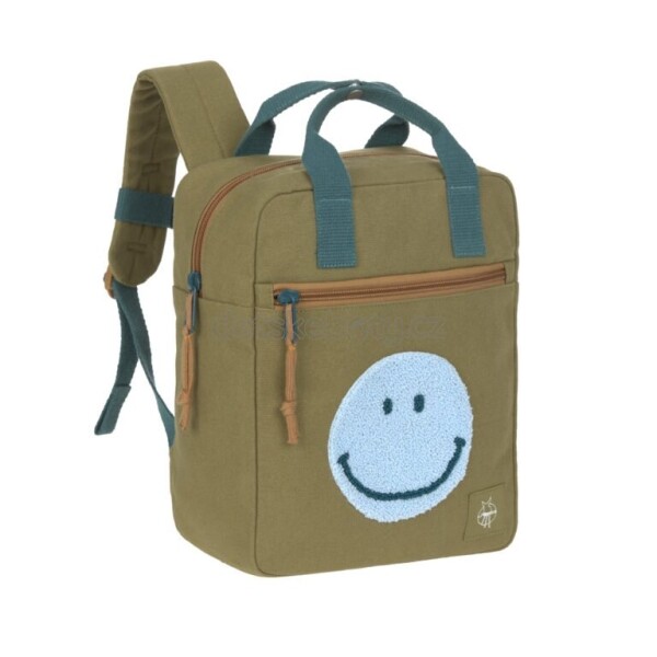 Green Label Little One & Me Square Backpack Small Gots olive