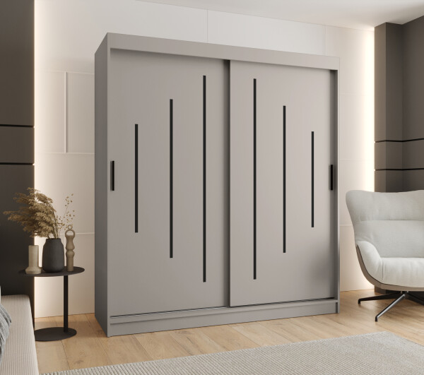 Šatní skříň Abi Rubino Y Rozměry: 180 cm, Barva korpusu + barva dveří: Kašmír