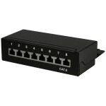 Intellinet 24-Port Cat6a Patchpanel geschirmt 1HE Kabeleinführung 90° abgewinkelt schwarz 24 portů patch panel 483 mm (1