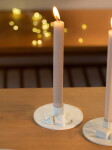Räder Porcelánový svícen Santa Stargazing, bílá barva, porcelán