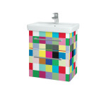 Dřevojas - Umyvadlová skříňka GO SZZ2 55 - Individuální odstín dle RAL/NCS / Úchytka T03 / Individuální odstín dle RAL/NCS 148430C