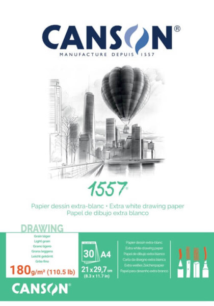 Canson 1557 blok lepený 180g A4 30 listů