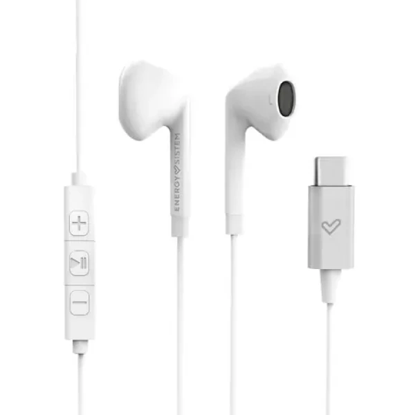Energy Sistem Smart 2 Type C bílá / Sluchátka s mikrofonem / ovládání hlasitosti / USB-C / 1,2 m (448999)