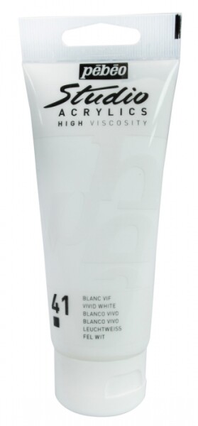Akrylová barva Pébéo Studio Acrylic 100 ml - 041 brilantní bílá