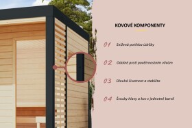 Finská sauna – KARIBU ARES 3 (natur / antracit)