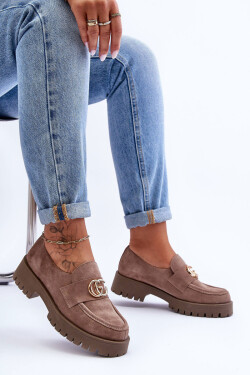 Dámské semišové polobotky s ozdobou tmavě béžová Rosefalls 39