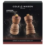 ColeMason London Natural Beech / Sada mlýnků na sůl a pepř / bukové dřevo / 13 cm (H233005)