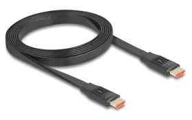 Delock HDMI plochý 2m černá / Kabel / 8K / 60 Hz / 48 Gbps / eARC (81002)