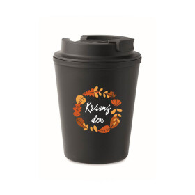 KRÁSNÝ DEN (PODZIM) - černý termohrnek 300 ml