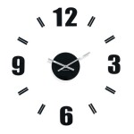 DumDekorace Černé nástěnné hodiny do chodby