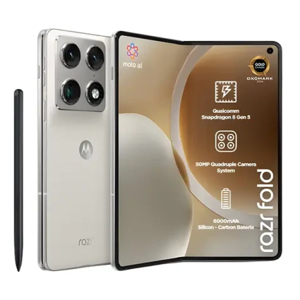 Motorola Razr Fold 16+512GB bílá / Skládací telefon / 8.09" P-OLED / Snapdragon 8 Gen 5 / 6000 mAh / Android 16 (PBAX0006SE)
