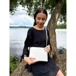 Módní dámská crossbody kabelka Delami Glamore, bílá