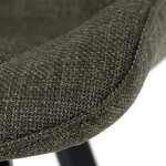 Židle jídelní, zelená látka, nohy černý kov