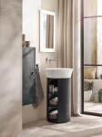 DURAVIT - White Tulip Nábytkové umyvadlo, průměr 500 mm, bez otvoru pro baterii, s WonderGliss, bílá 23655000701