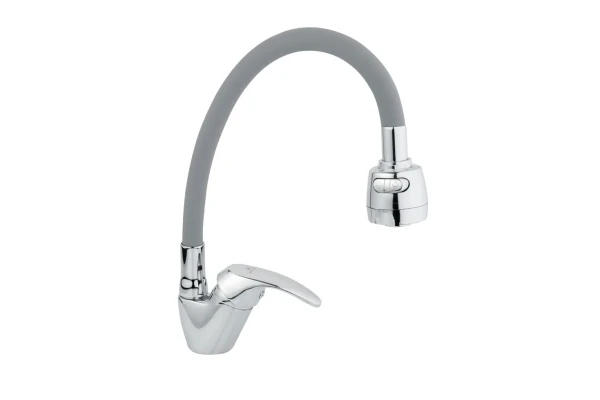 JB Sanitary Stojánková dřezová baterie SLIM, šedé flexi ramínko A10 17 08