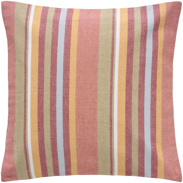 Ib Laursen Bavlněný povlak na polštář Multuciloured Thin Stripes 50 × 50 cm, červená barva, textil