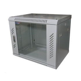 LEXI-Net 19" nástěnný rozvaděč 9U 600x600, nosnost 60 kg, skleněné dveře, svařovaný, šedý EDF_1030531