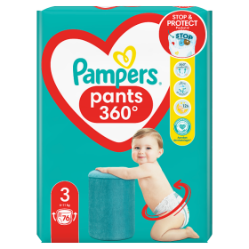 Pampers Pants Plenkové Kalhotky Velikost 3, 76 Kusů, 6kg-11kg