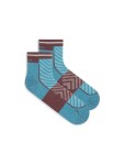 Pánské běžecké merino ponožky ICEBREAKER Mens Run+ Ultralight Mini, Topaz/Java velikost: 39-41,5 (S)