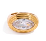ELENYS Imperial – pozlacený prsten 18K žluté zlato Velikost: 7 (EU: 54-56)
