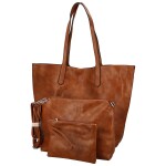 Stylový set dámské kabelky a doplňků 3v1 Robina, hnědá