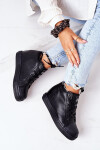 Leather Wedge Sneakers Big Star EE274127 Black 39