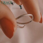 Stříbrný prsten Graceful Snake, stříbro 925/1000, had, nastavitelná Stříbrná