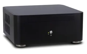Inter-Tech A80S černá / Skříň / Mini ITX / hliníková / zdroj 60 W / 2x USB 3.0 (88881303)
