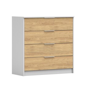 Komoda Galaxy 4S 46 Barva korpusu: Bílá, Rozměry: 90 cm, Dveře: Dub hikora