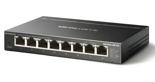 Mercusys MS108GS-M2 / 8-portový switch / 2,5 Gbps / Desktop / bez ventilátoru (MS108GS-M2)
