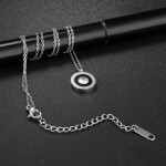 Ocelový náhrdelník se zirkony Zacaría - chirurgická ocel, Stříbrná 40 cm + 5 cm (prodloužení)