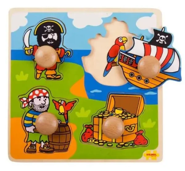 Bigjigs Toys Vkládací puzzle piráti