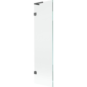 MEXEN/S - Lunar L vanová zástěna FIX 50 x 150, transparent, grafit kartáčovaná 897L-050-000-66-00