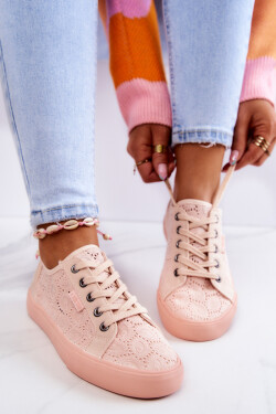 Openwork Sneakers BIG STAR JJ274059 Light pink 37