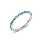 LUNICA Stříbrný prstýnek ETERNITY BLUE Velikost prstenu: 7 (EU: 54-56) 0989_7