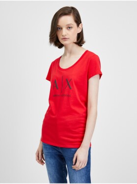 Červené dámské tričko Armani Exchange dámské