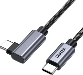 Unitek Kabel USB-C 90° / Kabel / USB-C (M) - USB-C (M) / 3 m / PD 100W (C14123BK-3M)