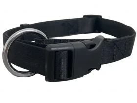 Huhubamboo Popruhový obojek černá / Obojek pro psy / 2.5x40-66cm (353048)