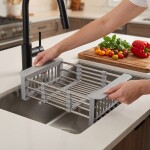 REA - Teleskopický odkapávač na dřez P14487A Grey HOM-09974