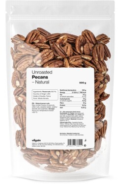 Vilgain Pekanové ořechy – 3× Celé 500 g