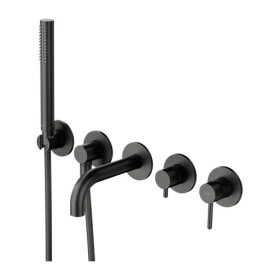 OMNIRES - Y vanová baterie s 5 otvory pro podomítkovou instalaci, grafitová Y1237-1SGR