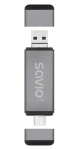 Čtečka paměťových karet 3v1 AK-72 / Čtečka paměťových karet / SD / USB-C, USB-A 2.0, Micro USB (SAVAK-72)