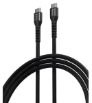 Devia kabel Gracious Woven USB-C - USB-C černá / Kabel / Opletený / 1,5 m (6938595387036)