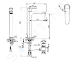 IDEAL STANDARD - Connect Air Umyvadlová baterie Slim s výpustí, BlueStart, chrom A7026AA