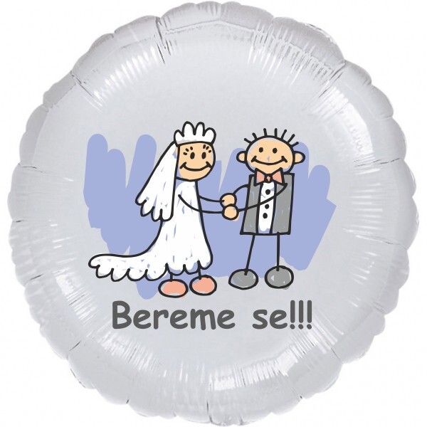 Bereme se!!! balónek fóliový stříbrný balonky.cz Bereme se!!! balónek fóliový stříbrný balonky.cz