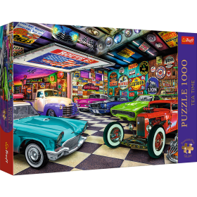 Puzzle Premium 1000 dílků - Tea Time: Sběratelská garáž
